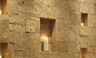Candle spa wall detail