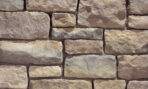 Limestone is a tailored stone that conveys a traditional formality. It is a hand dressed, chiseled textured stone roughhewn into a rectangular ashlar profile. This stone is medium in scale and ranges from 2in to 8in in height and 4in to 17in in length, and has an average stone size of 6in by 12in. The distinctive color blends of Eldorado Limestone are versatile palettes ranging from lighter soft creams and golden umbers to light coffee, sienna rusts, and more deep moss greens. Corners available.